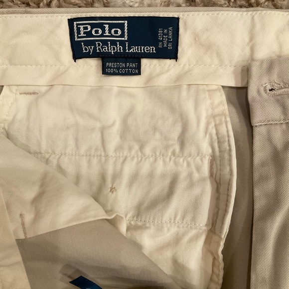 RALPH LAUREN BEIGE PRESTON COTTON PANT SIZE 32/33 - Picture 3 of 4